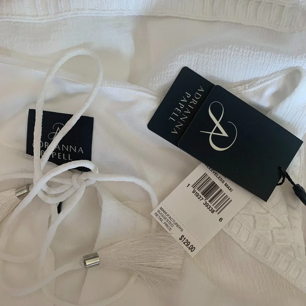 Adrianna Papell White Maxi Dress